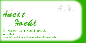 anett hockl business card